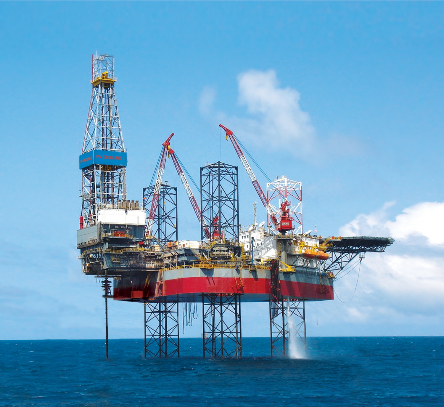 Giàn khoan biển tự nâng PV DRILLING I hiện đang khoan tại Việt Nam.