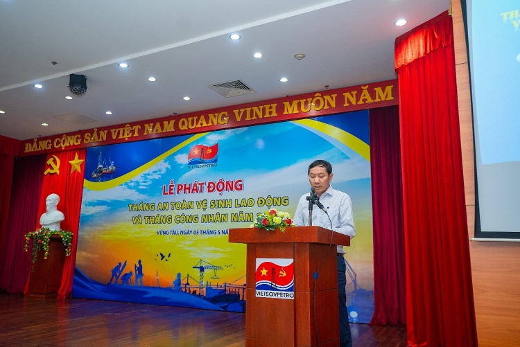 Vietsovpetro tổ chức Lễ phát động Tháng ATVSLĐ và Tháng Công nhân năm 2023