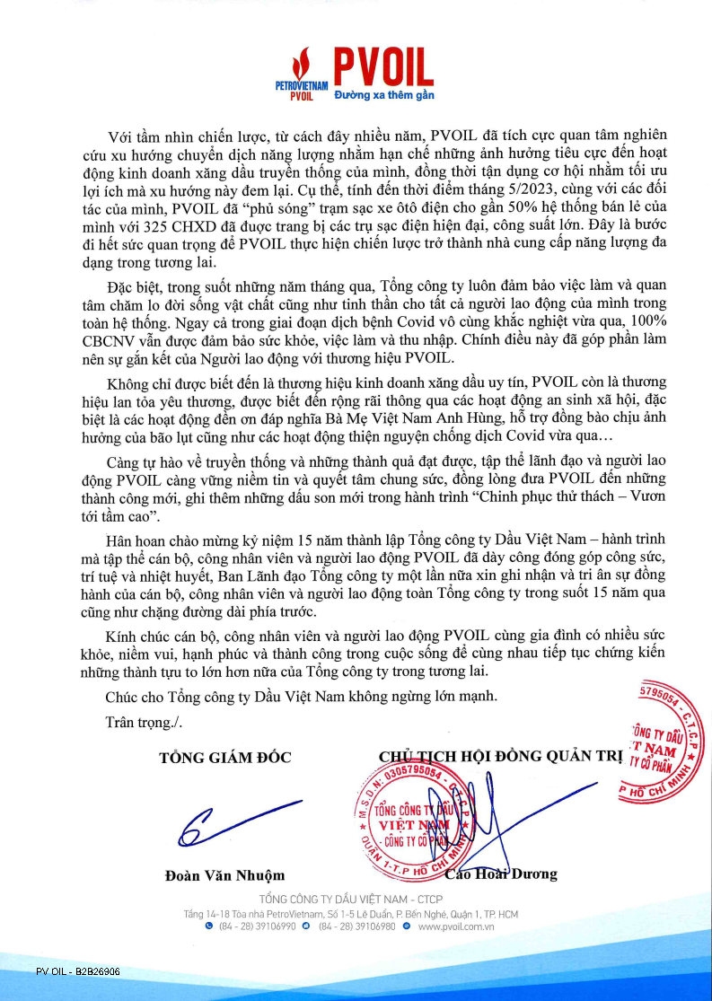 PVOIL: Chinh phục thử thách – Vươn tới tầm cao