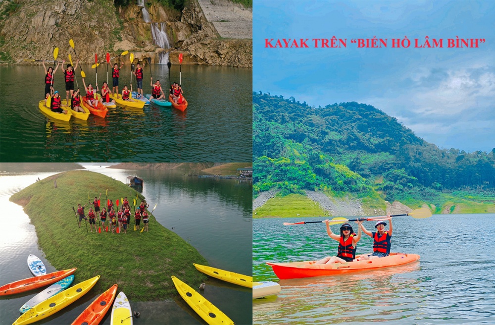 Chèo thuyền Kayak ở Lâm Bình