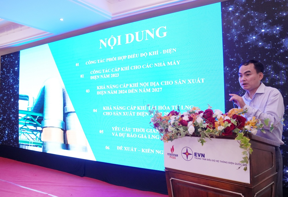 H4. Tham luận về công tác vận hành hệ thống khí năm 2023, dự báo về sản lượng khí có thể cấp cho sản xuất điện năm 2024 và các năm tiếp theo H4. Tham luận về công tác vận hành hệ thống khí năm 2023, dự báo về sản lượng khí có thể cấp cho sản xuất điện năm 2024 và các năm tiếp theo