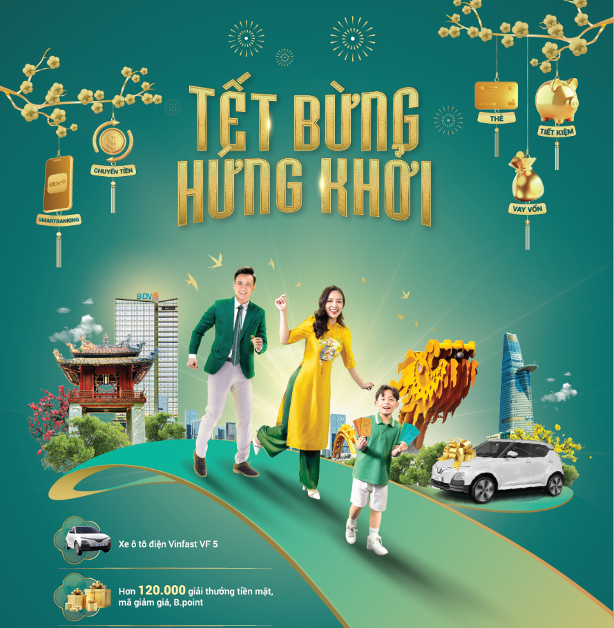 BIDV tung loạt quà tặng, ưu đãi “khủng” dành cho khách hàng dịp Tết