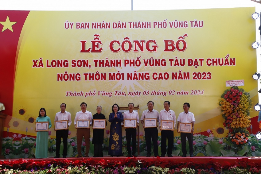 TP Vũng Tàu: Xã Long Sơn đón bằng công nhận đạt chuẩn Nông thôn mới nâng cao