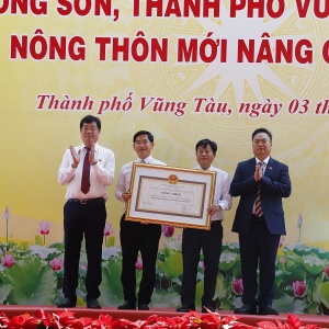 TP Vũng Tàu: Xã Long Sơn đón bằng công nhận đạt chuẩn Nông thôn mới nâng cao