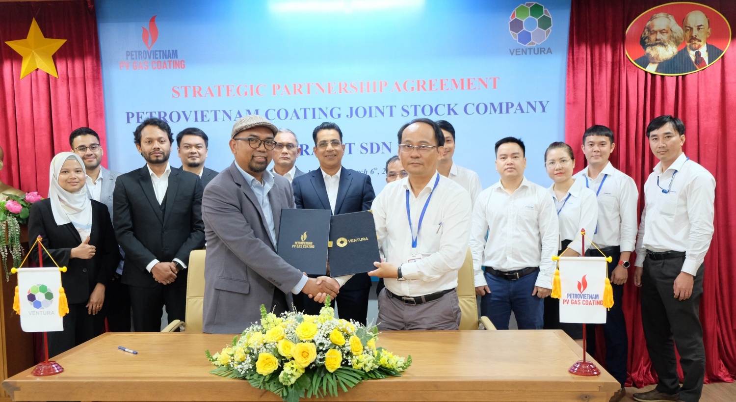 Lễ ký kết giữa PV GAS COATING và VENTURA