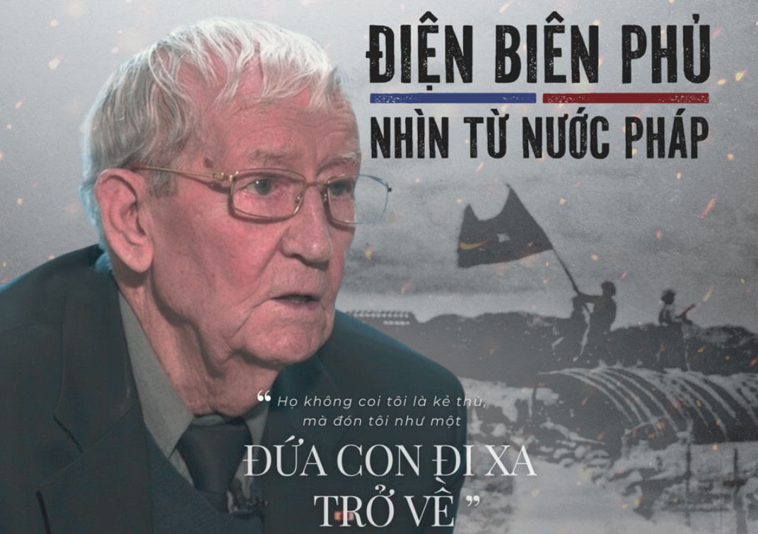 Ông Pierre Flamen - Cựu binh tại Điện Biên Phủ. Ảnh VTV
