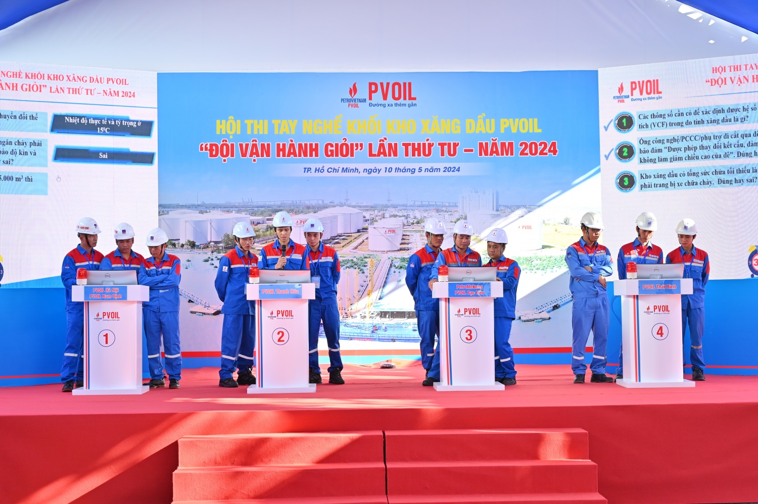 Các đội thực hiện phần thi lý thuyết theo hình thức gameshow