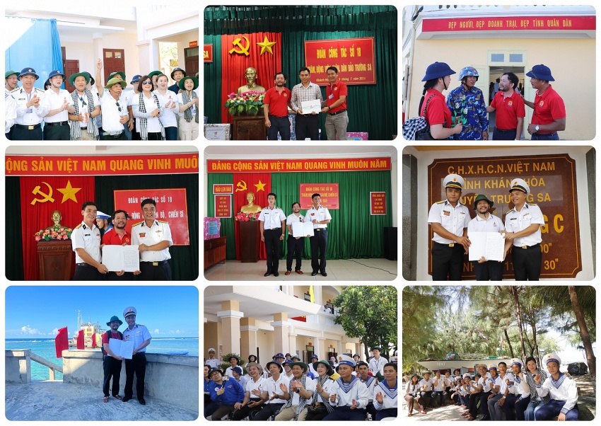 Đoàn công tác của Trường Đại học Dầu khí Việt Nam thăm, tặng quà, động viên quân dân trên quần đảo Trường Sa và Nhà giàn DK1/9 (Ba Kè) Đoàn công tác PVU thăm, tặng quà, động viên quân, dân trên quần đảo Trường Sa và Nhà giàn DK1/9 (Ba Kè)