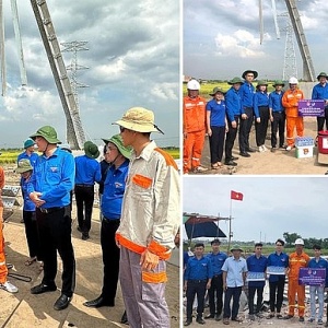 Hơn 300 đội hình thanh niên tình nguyện hỗ trợ dự án đường dây 500kV mạch 3