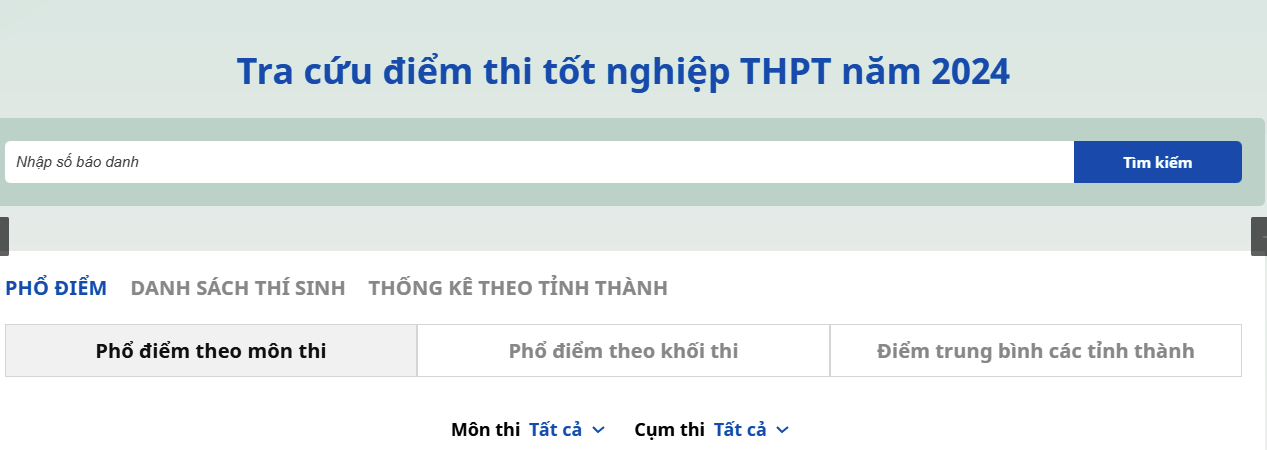 Chính thức công bố điểm thi tốt nghiệp THPT năm 2024