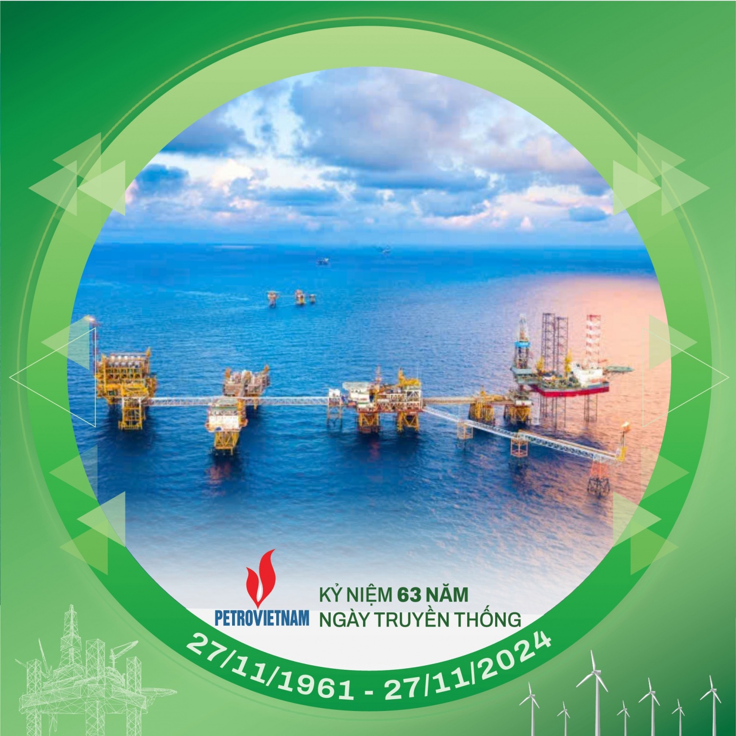 Thay avatar cùng khung hình kỷ niệm 63 năm Ngày truyền thống ngành Dầu khí Việt Nam