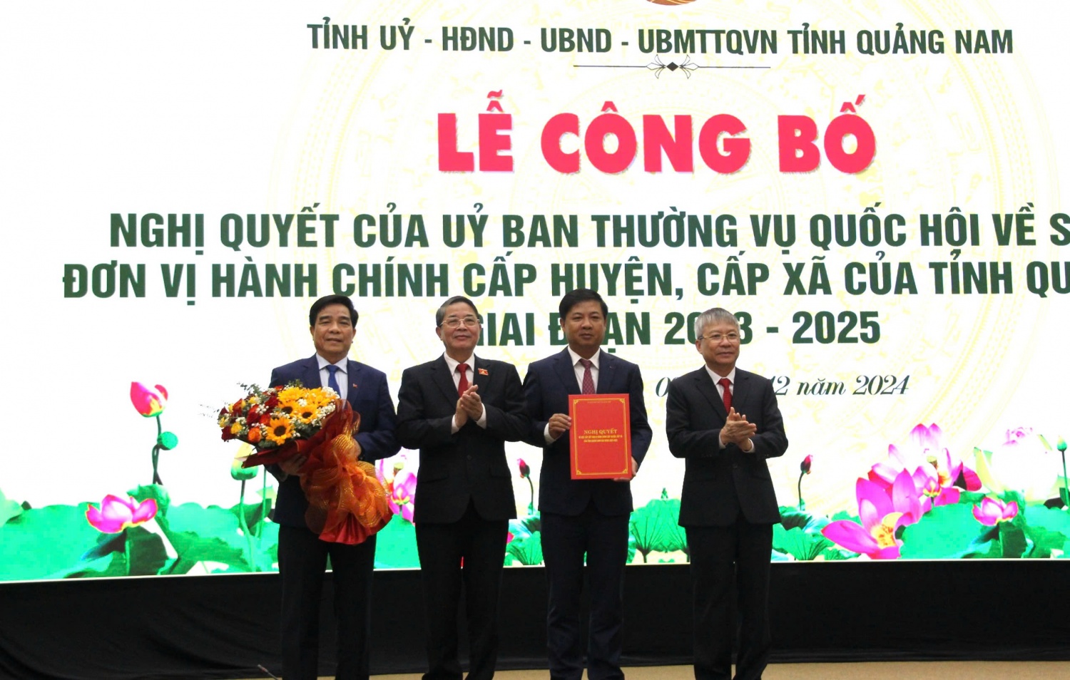 Quảng Nam giảm 1 đơn vị hành chính huyện và 8 xã đơn vị cấp xã từ đầu năm 2025