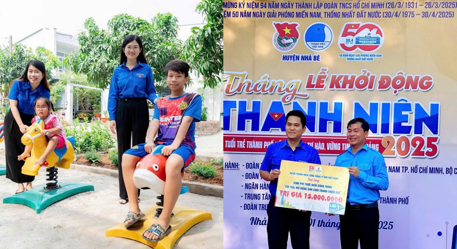 Khu vui chơi thiếu nhi Nhà Bè được hoàn thiện với sự hỗ trợ của Đoàn cơ sở Cơ quan điều hành PV GAS