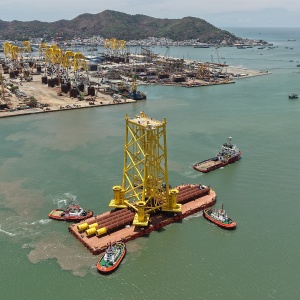 PV Shipyard hạ thủy thành công chân đế trạm biến áp ngoài khơi