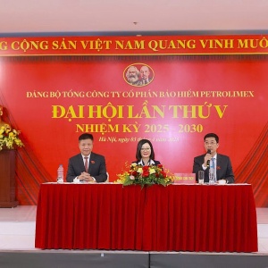 Đại hội lần thứ V nhiệm kỳ 2025-2030 của Đảng bộ Tổng Công ty CP Bảo hiểm Petrolimex thành công rực rỡ