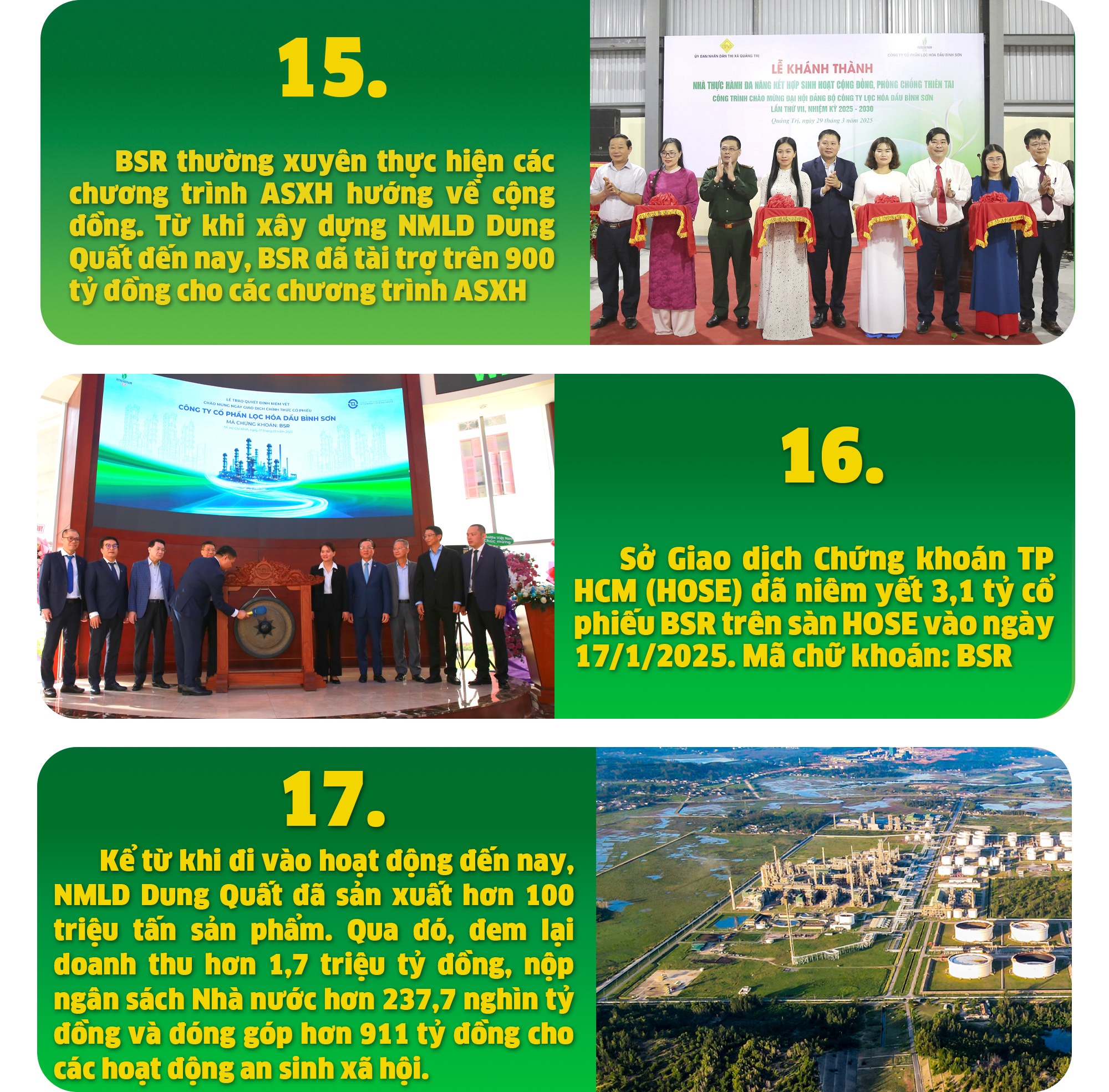 [Infographic] BSR - 17 năm vững bước dẫn đầu ngành công nghiệp lọc hóa dầu