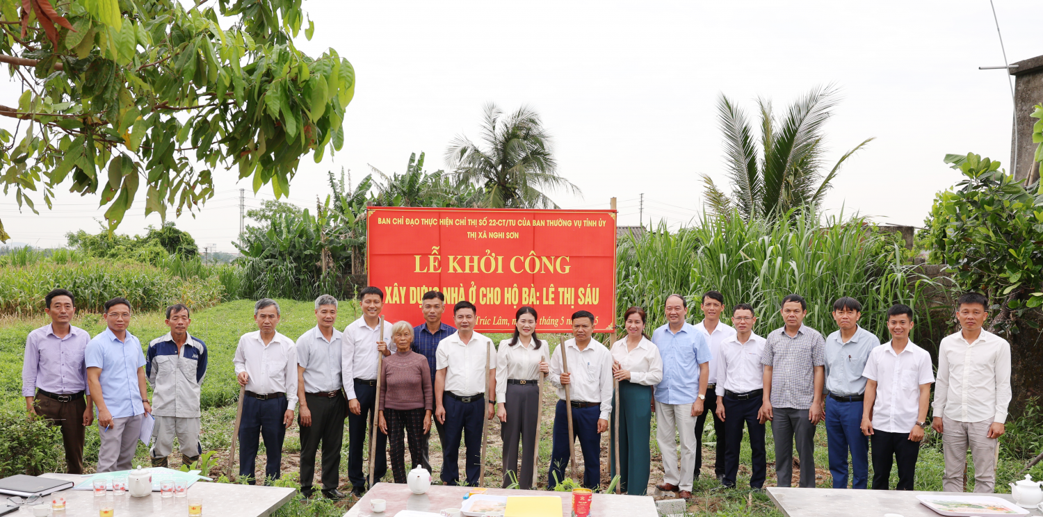 PTSC Thanh Hóa đồng hành khởi công nhà ở cho hộ khó khăn thị xã Nghi Sơn