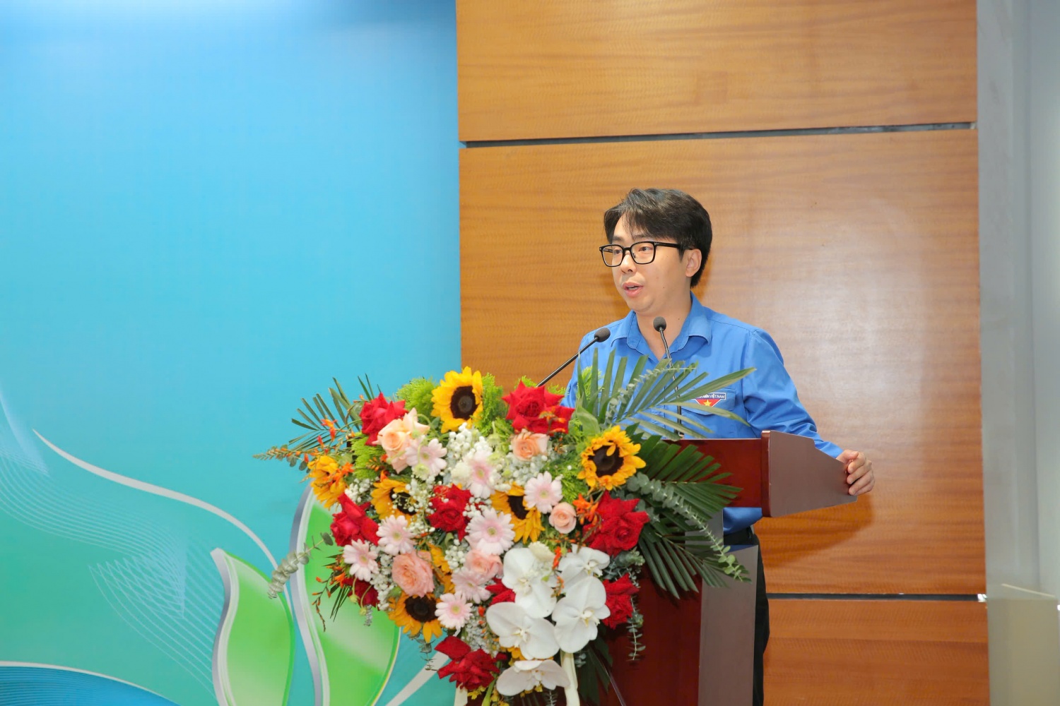 Đồng chí Phạm Đăng An – Bí thư Đoàn thanh niên Petrovietnam phát biểu khai mạc buổi lễ