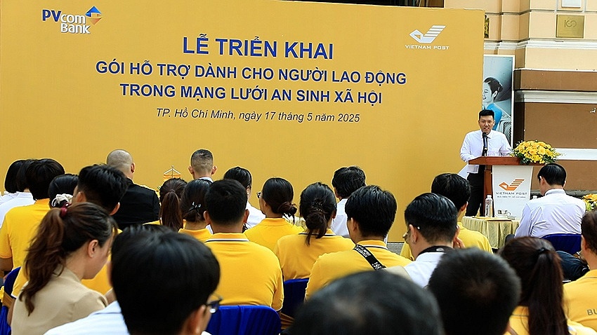 Bưu điện TP HCM và PVcomBank tổ chức lễ triển khai gói hỗ trợ tài chính dành cho người lao động tham gia BHXH