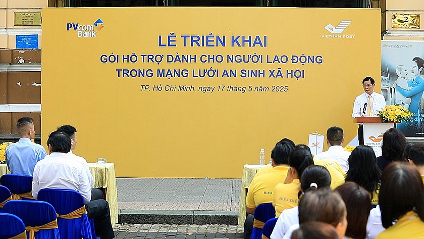 Bưu điện TP HCM và PVcomBank tổ chức lễ triển khai gói hỗ trợ tài chính dành cho người lao động tham gia BHXH