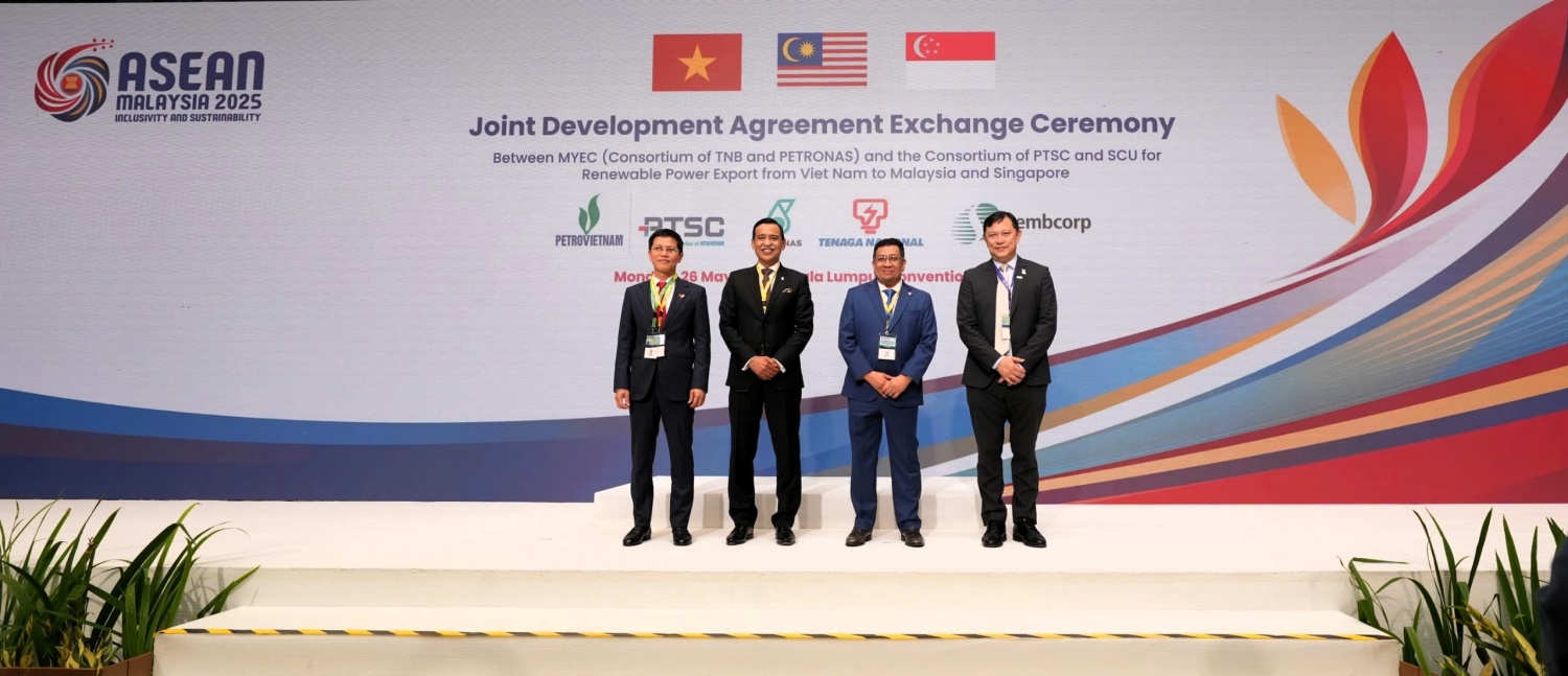 Liên danh MYEC tham gia dự án xuất khẩu điện tái tạo của PTSC và Sembcorp