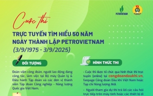 CĐ DKVN phát động Cuộc thi trực tuyến tìm hiểu 50 năm thành lập Petrovietnam