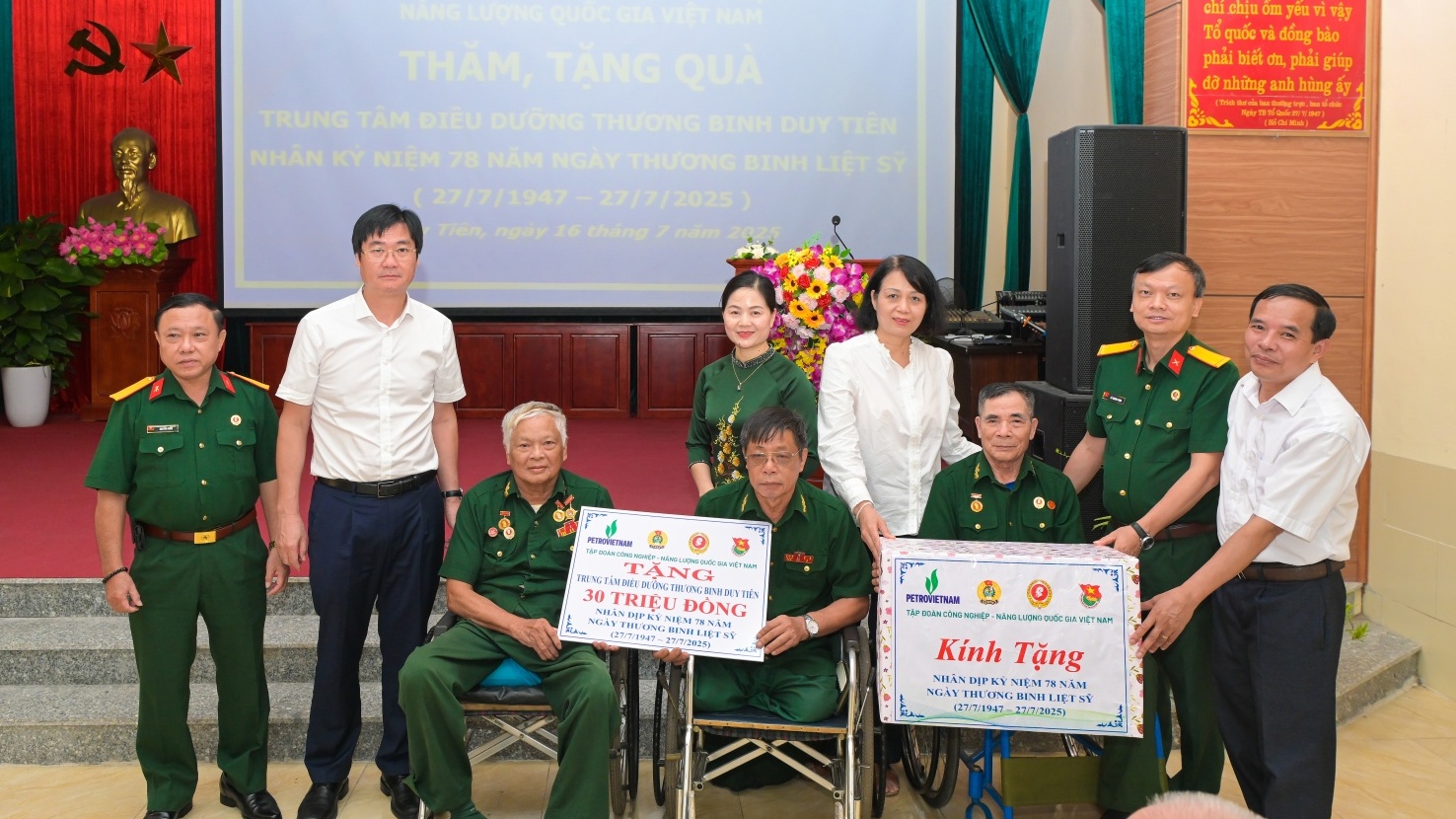 Công đoàn, Hội Cựu chiến binh Petrovietnam thăm và tặng quà các thương, bệnh binh tại Ninh Bình