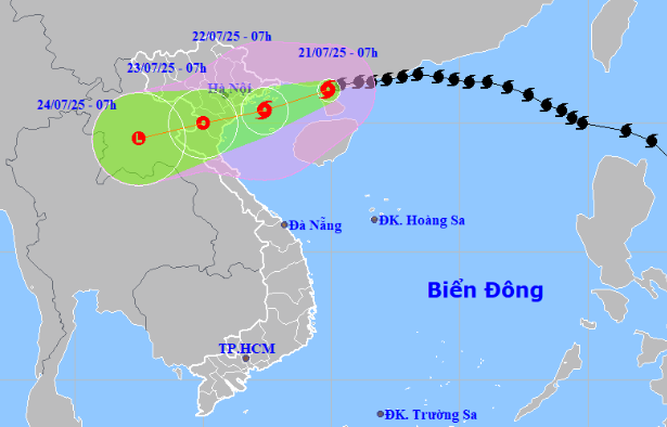 Bão Wipha giật cấp 11 và có khả năng mạnh lên