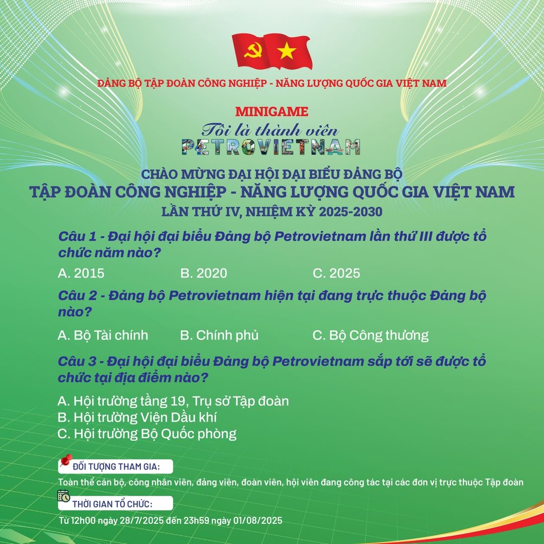 Minigame “Tôi là thành viên Petrovietnam” - Phát huy tinh thần đoàn kết, niềm tự hào và bản lĩnh Petrovietnam