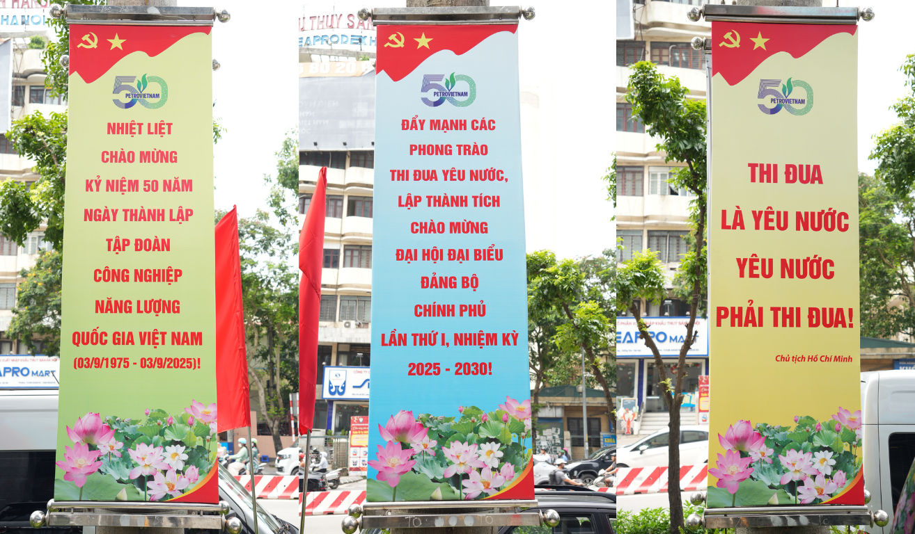 Banner, khẩu hiệu thể hiện quyết tâm, kỳ vọng của người lao động Petrovietnam trước thềm Đảng bộ Petrovietnam bước sang nhiệm kỳ mới Banner, khẩu hiệu thể hiện quyết tâm, kỳ vọng của người lao động Petrovietnam trước thềm Đảng bộ Petrovietnam bước sang nhiệm kỳ mới