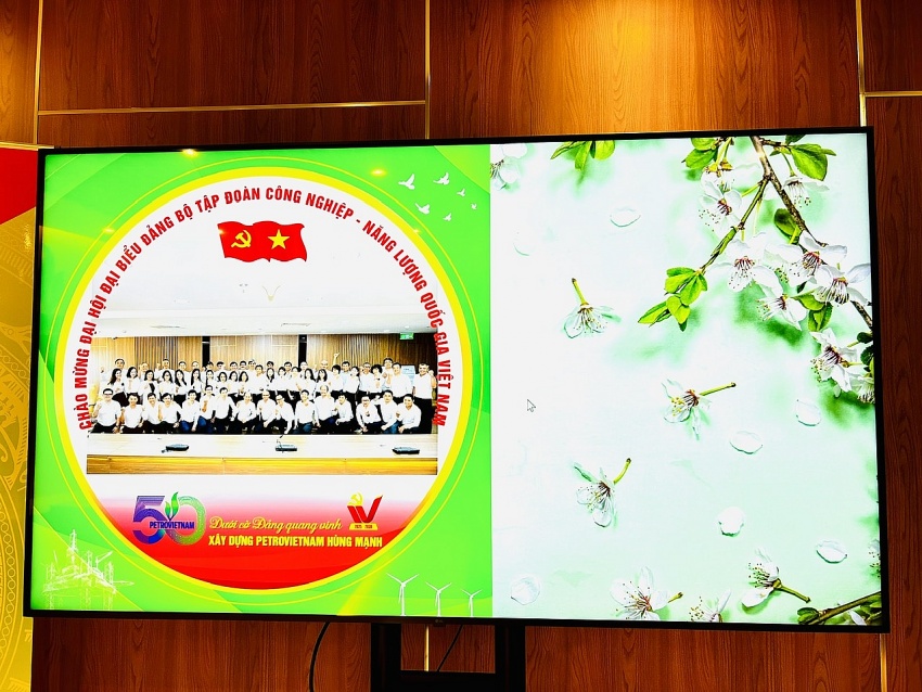 Không khí tưng bừng chào mừng Đại hội Đảng bộ Tập đoàn Công nghiệp - Năng lượng Quốc gia Việt Nam lần thứ IV, nhiệm kỳ 2025-2030