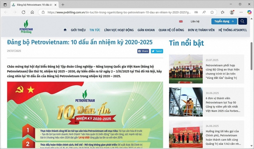 Không khí tưng bừng chào mừng Đại hội Đảng bộ Tập đoàn Công nghiệp - Năng lượng Quốc gia Việt Nam lần thứ IV, nhiệm kỳ 2025-2030