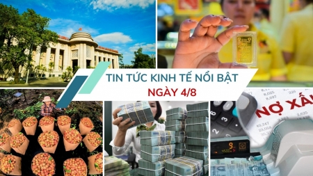 Tin tức kinh tế ngày 4/8: Thu ngân sách nhà nước 7 tháng tăng hơn 27%