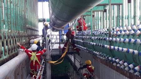 Lò hơi Long Phú 1 vào guồng lắp đặt, dự án bám sát tiến độ tổng thể