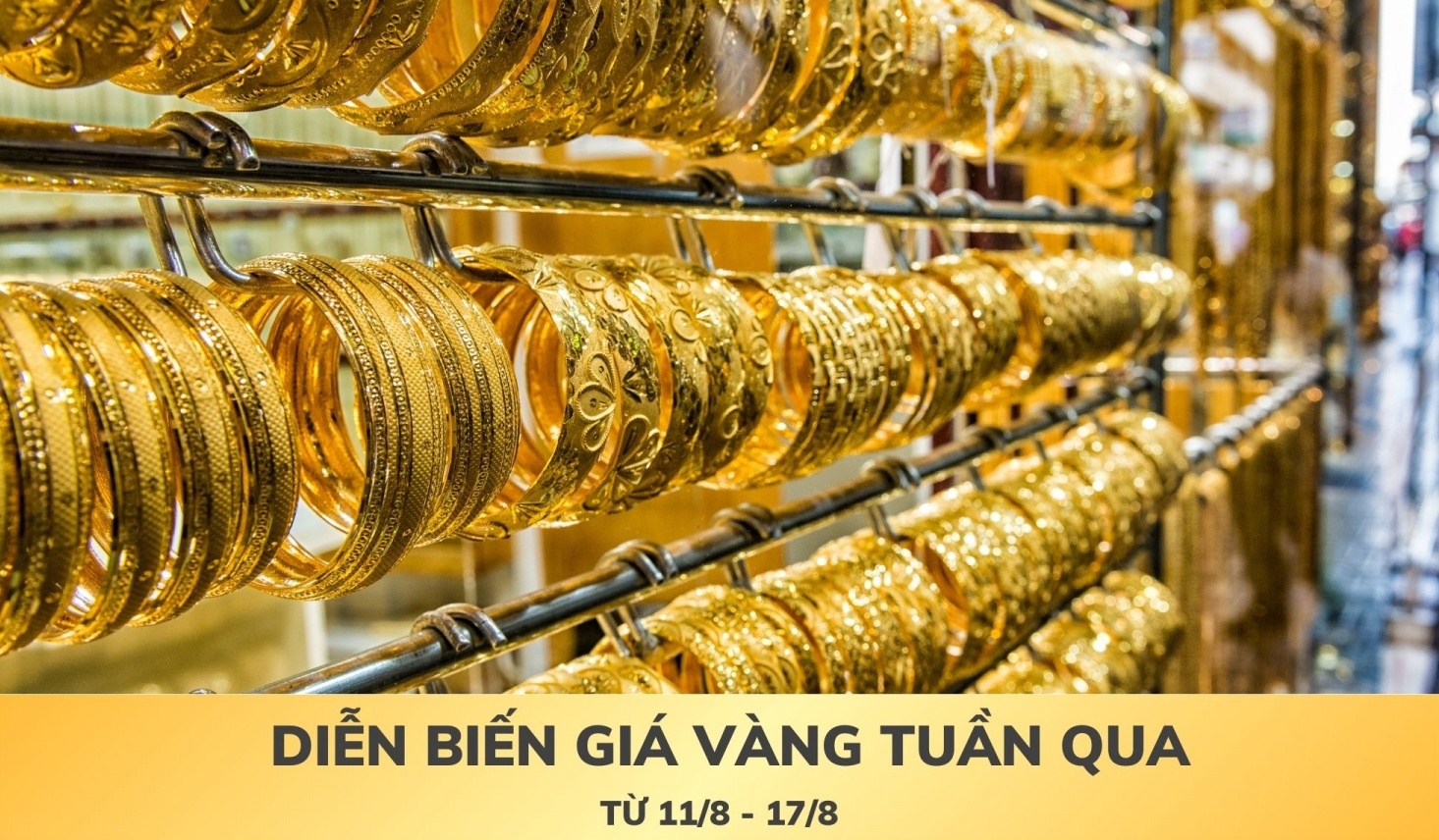 [Infographic] Diễn biến giá vàng tuần qua (11/8-17/8)