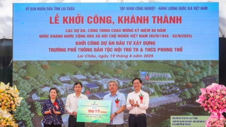 [Chùm ảnh] Petrovietnam đồng hành xây dựng Trường phổ thông Dân tộc nội trú TH & THCS Phong Thổ, tỉnh Lai Châu