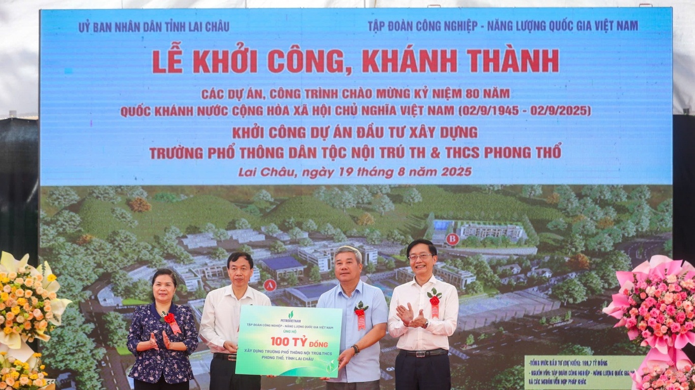 [Chùm ảnh] Petrovietnam đồng hành xây dựng Trường phổ thông Dân tộc nội trú TH & THCS Phong Thổ, tỉnh Lai Châu