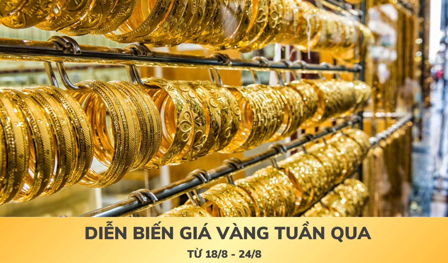 [Infographic] Diễn biến giá vàng tuần qua (18/8 - 24/8)