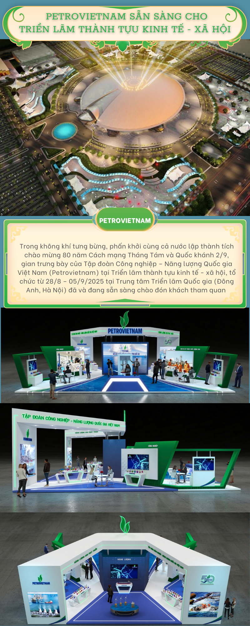 [INFOGRAPHIC] Petrovietnam sẵn sàng cho Triển lãm thành tựu kinh tế   xã hội kỷ niệm 80 năm Quốc khánh