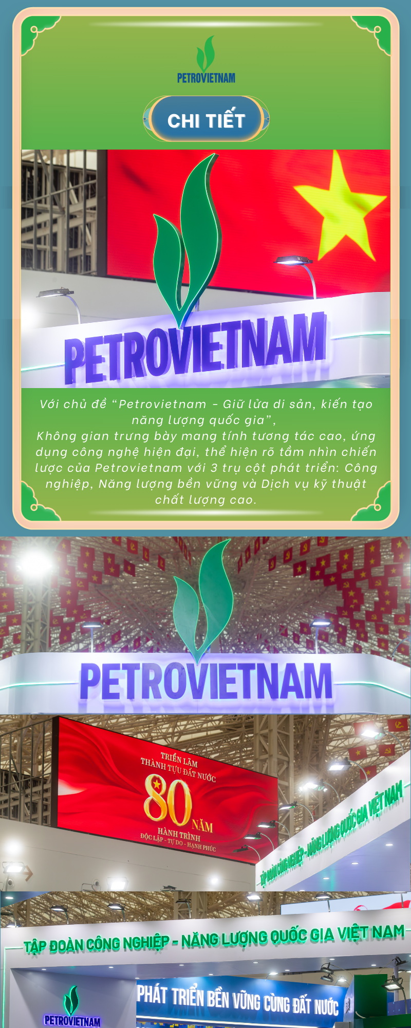 [INFOGRAPHIC] Petrovietnam sẵn sàng cho Triển lãm thành tựu kinh tế   xã hội kỷ niệm 80 năm Quốc khánh