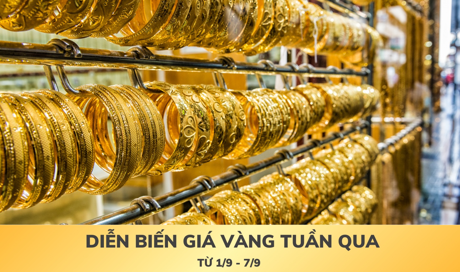 [Infographic] Diễn biến giá vàng tuần qua (1/9-7/9)