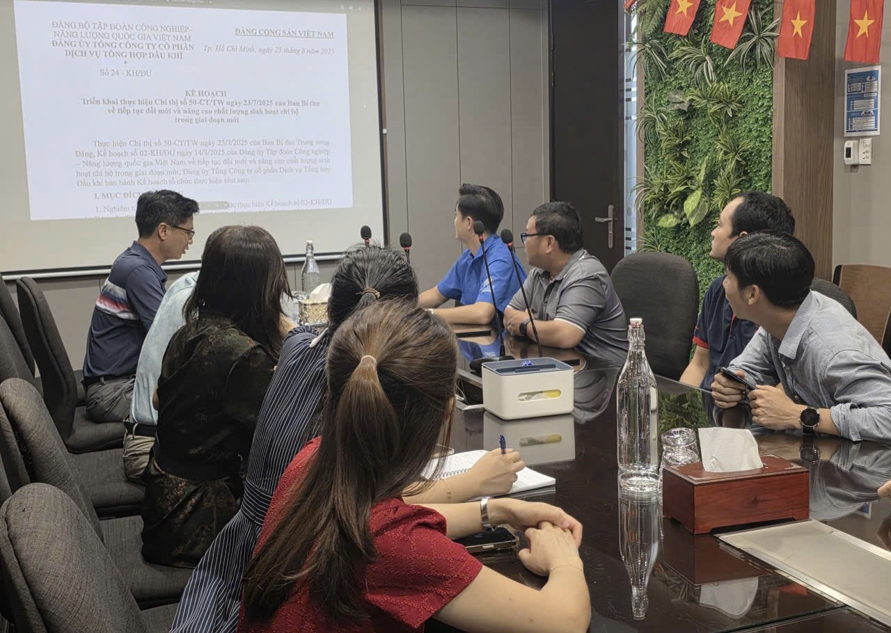 14 chi bộ thuộc Đảng bộ PETROSETCO triển khai nhiệm vụ tháng 9, lan tỏa tinh thần đổi mới
