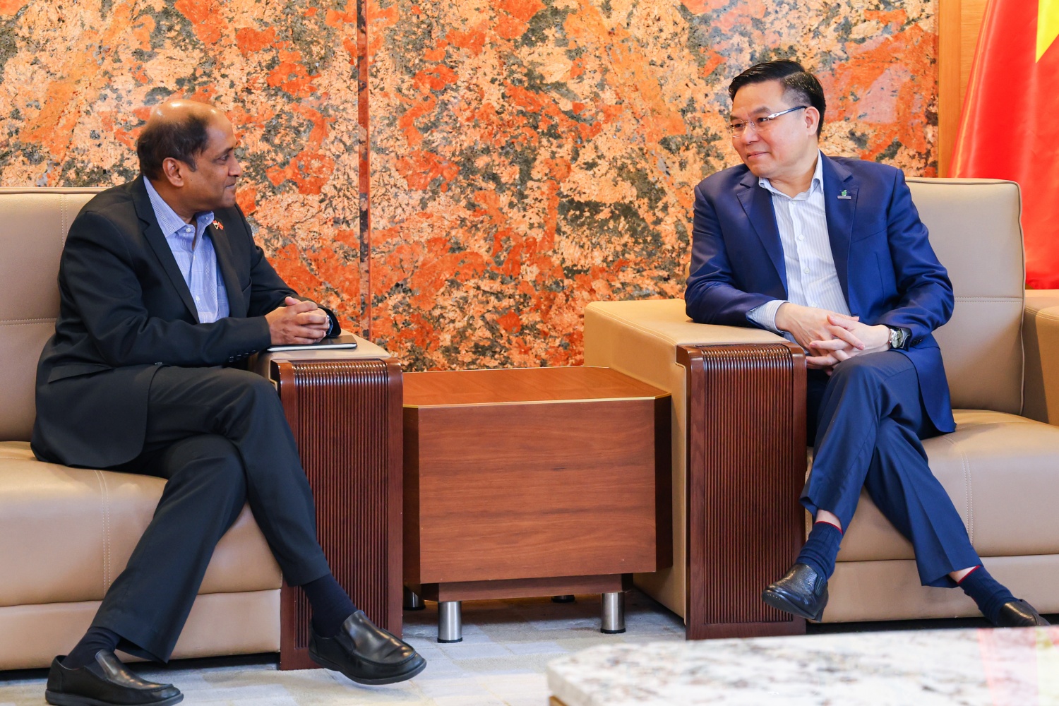 Chủ tịch HĐTV Petrovietnam Lê Mạnh Hùng tiếp Đại sứ đặc mệnh toàn quyền Singapore tại Việt Nam