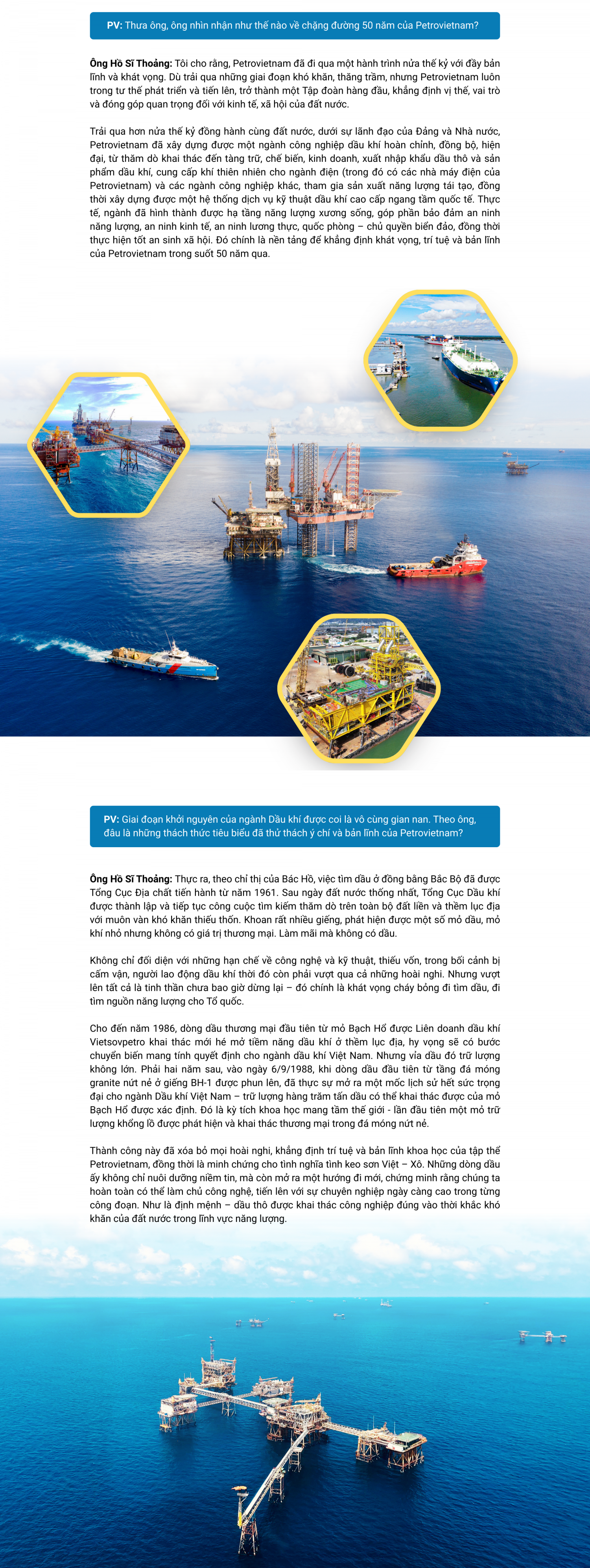 GS.TSKH Hồ Sĩ Thoảng: Petrovietnam – 50 năm khát vọng, trí tuệ và bản lĩnh