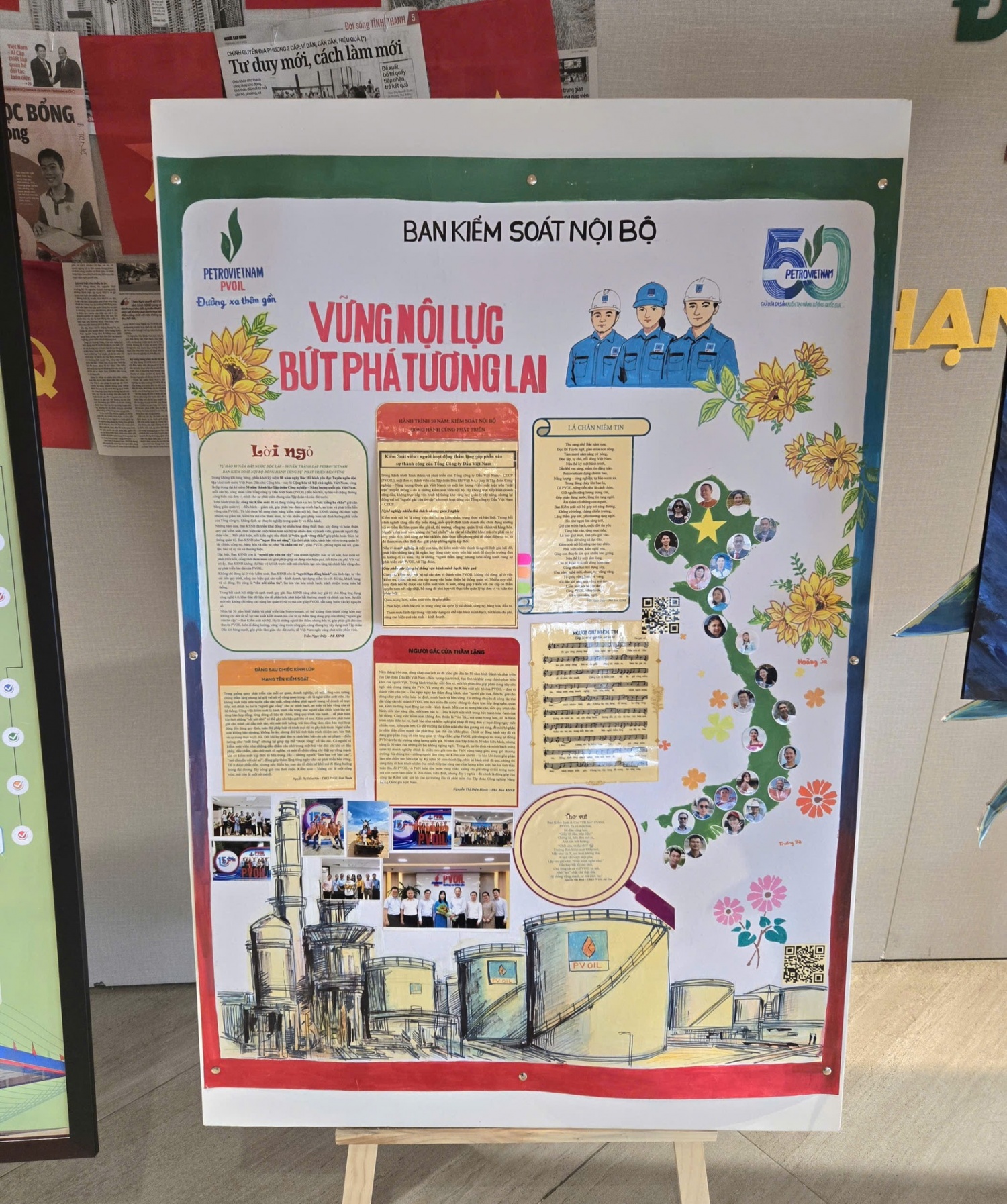 PVOIL: Sôi nổi cuộc thi Báo tường “50 năm – Tự hào Petrovietnam”