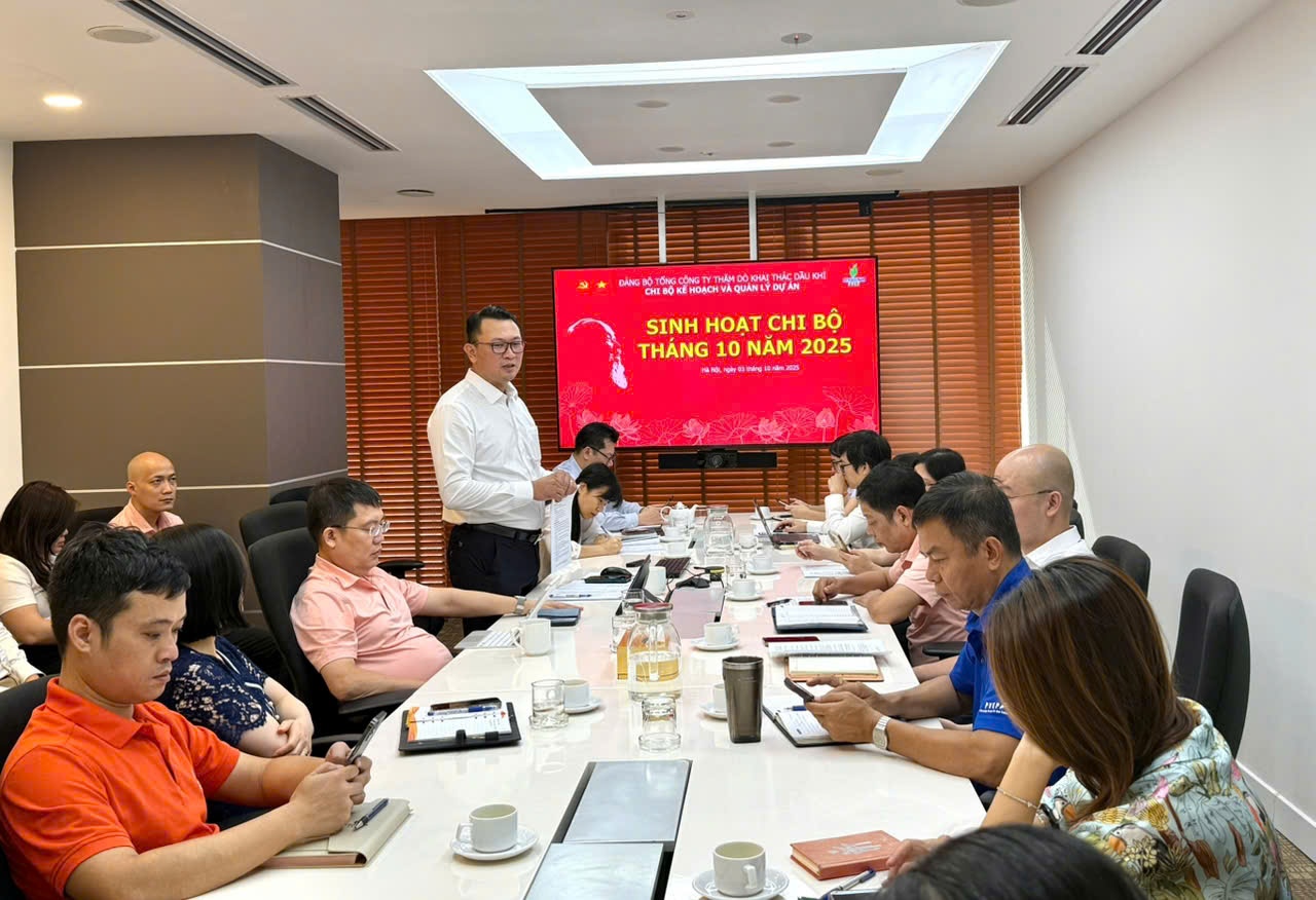 PVEP tổ chức sinh hoạt chi bộ tháng 10: Giữ lửa truyền thống – Kiến tạo tương lai PVEP tổ chức sinh hoạt Chi bộ tháng 10: “Nói ít - Nghĩ nhiều - Làm nhiều - Tốc độ nhanh - Hiệu quả cao”