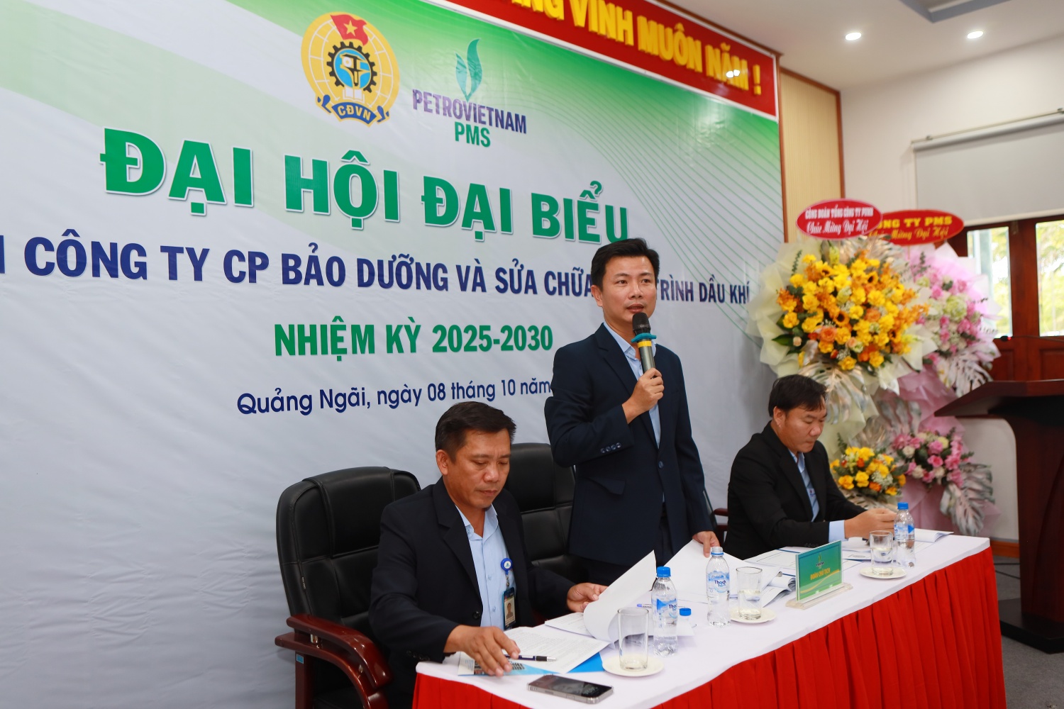 Đoàn Chủ tịch điều hành Đại hội đại biểu Công đoàn PMS nhiệm kỳ 2025 – 2030.