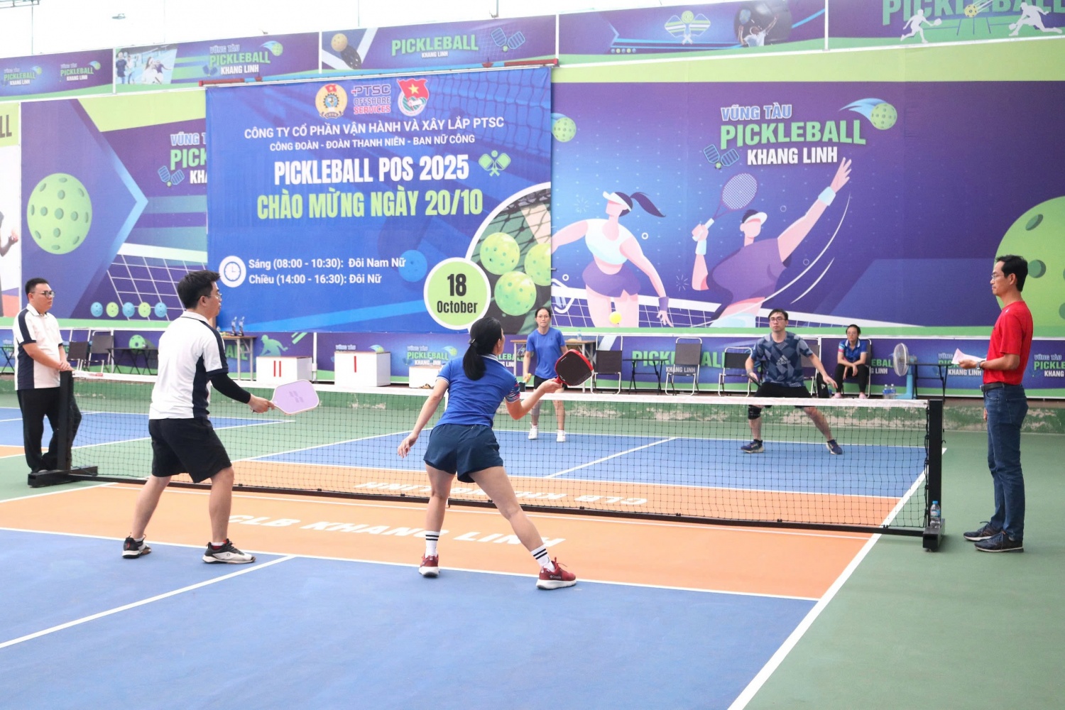 Sôi nổi giải Pickleball POS 2025 - Chào mừng Ngày Phụ nữ Việt Nam 20/10