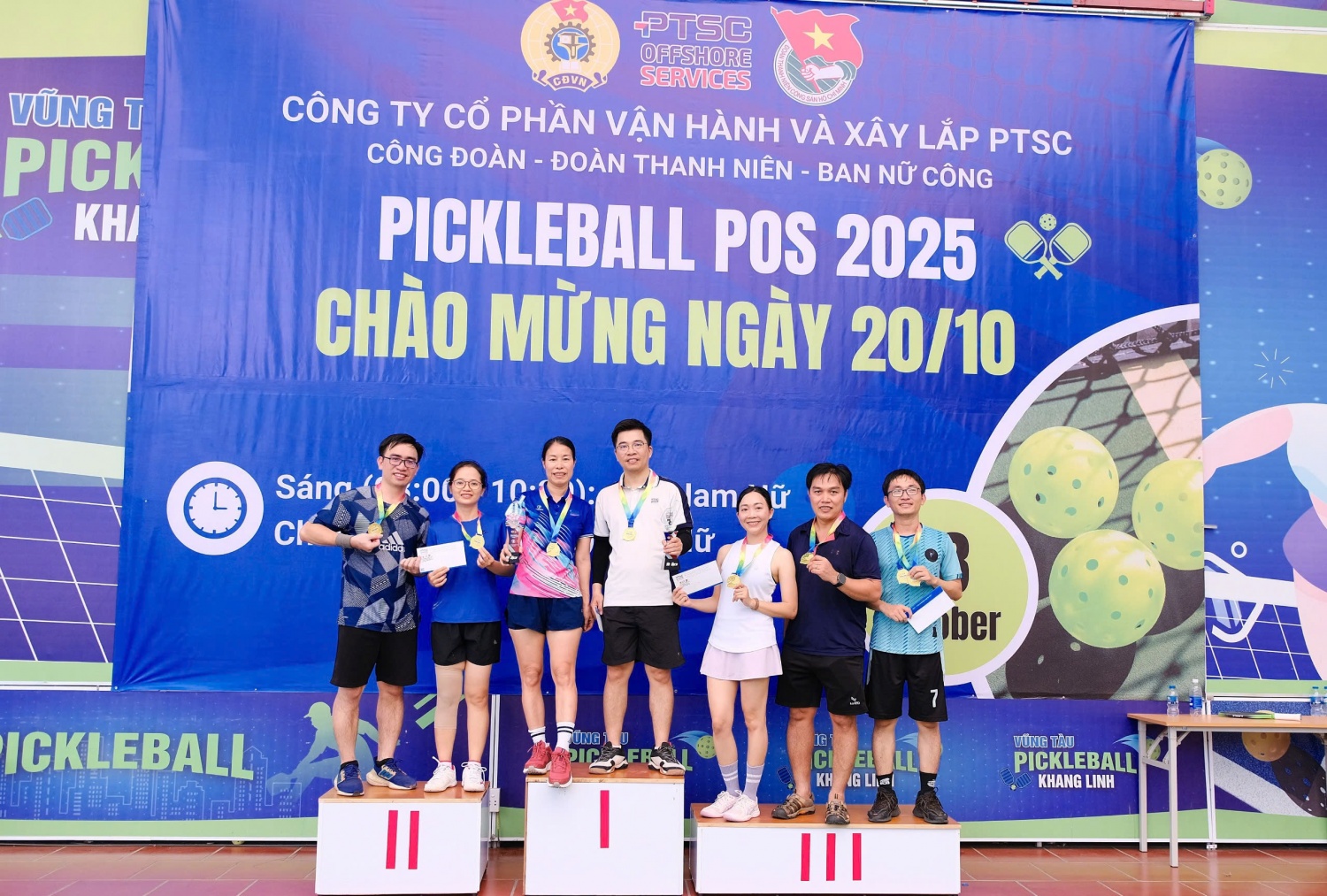 Sôi nổi giải Pickleball POS 2025 - Chào mừng Ngày Phụ nữ Việt Nam 20/10