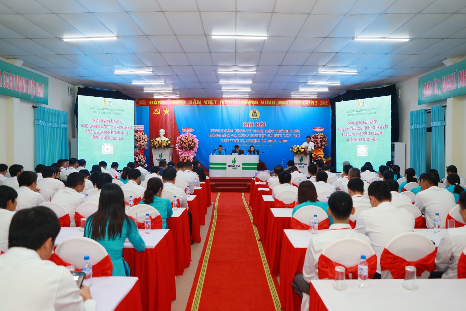 Toàn cảnh Đại hội đại biểu Công đoàn PVSM khoá VI, nhiệm kỳ 2025 - 2030.
